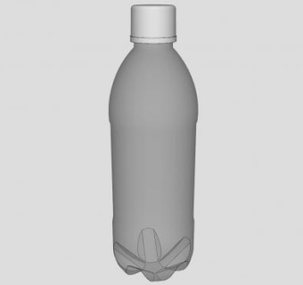 1升透明饮料瓶SU模型下载_sketchup草图大师SKP模型