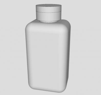 白色脂肪酸膳食补充剂瓶SU模型下载_sketchup草图大师SKP模型