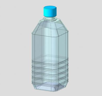 透明瓶装水500mlSU模型下载_sketchup草图大师SKP模型