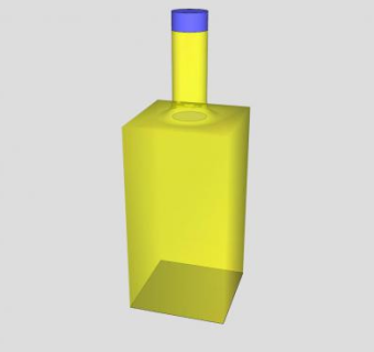 方形立体酒水酒瓶SU模型下载_sketchup草图大师SKP模型