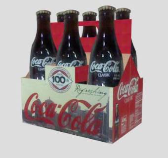 经典可乐6瓶包装SU模型下载_sketchup草图大师SKP模型