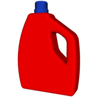 红瓶蓝盖洗衣液瓶SU模型下载_sketchup草图大师SKP模型