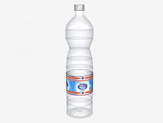 透明矿泉水标签塑料瓶SU模型下载_sketchup草图大师SKP模型
