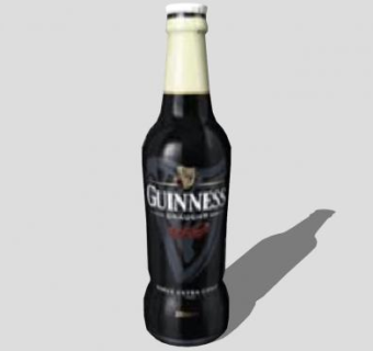 健力士黑啤酒瓶SU模型下载_sketchup草图大师SKP模型