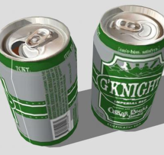 奥斯卡蓝调啤酒罐SU模型下载_sketchup草图大师SKP模型