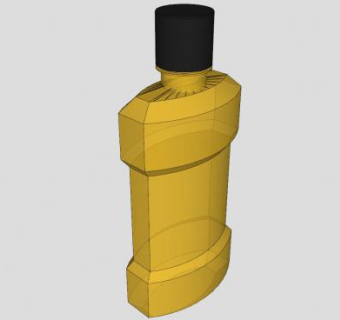 漱口水500毫升SU模型下载_sketchup草图大师SKP模型