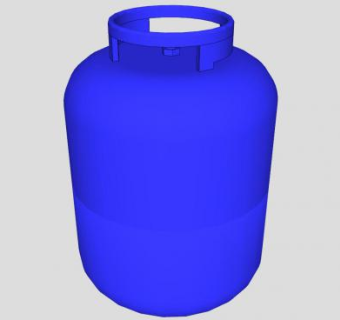 蓝色煤气罐SU模型下载_sketchup草图大师SKP模型