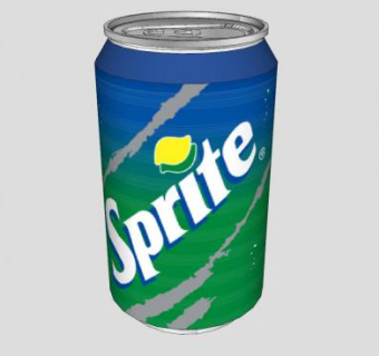 雪碧汽水易拉罐SU模型下载_sketchup草图大师SKP模型