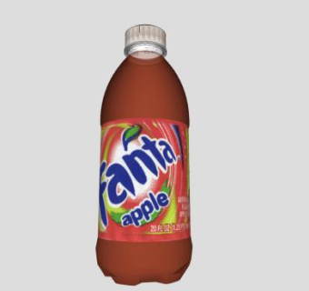 芬达苹果味汽水SU模型下载_sketchup草图大师SKP模型