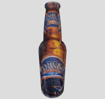 山姆亚当斯波士顿拉格啤酒酒瓶SU模型下载_sketchup草图大师SKP模型