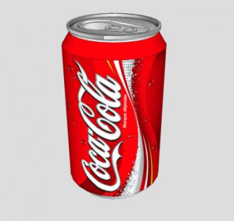 可口可乐红色易拉罐SU模型下载_sketchup草图大师SKP模型