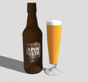 冰啤酒酒水酒杯SU模型下载_sketchup草图大师SKP模型