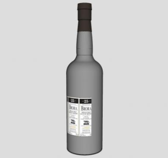普通威士忌酒瓶SU模型下载_sketchup草图大师SKP模型
