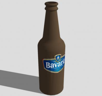 巴伐利亚标签酒瓶SU模型下载_sketchup草图大师SKP模型