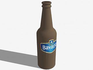 巴伐利亚标签酒瓶SU模型下载_sketchup草图大师SKP模型