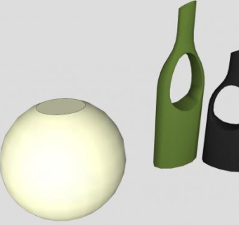 现代创意装饰花瓶SU模型下载_sketchup草图大师SKP模型