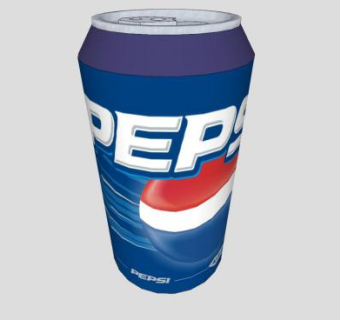 百事可乐汽水易拉罐SU模型下载_sketchup草图大师SKP模型