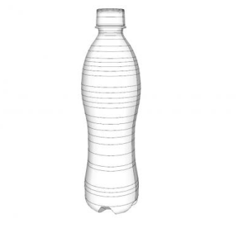 白色饮料塑料瓶SU模型下载_sketchup草图大师SKP模型