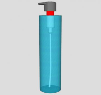 透明莫乳液瓶SU模型下载_sketchup草图大师SKP模型