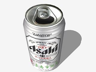 日本朝日啤酒<em>易拉罐SU模型</em>下载_sketchup草图大师SKP...