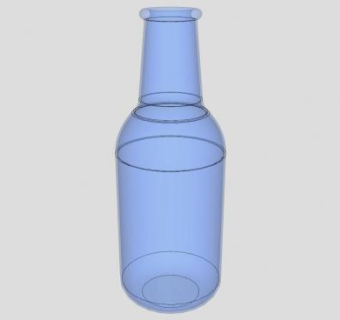 透明玻璃酒水瓶SU模型下载_sketchup草图大师SKP模型