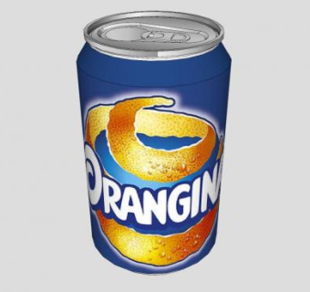 橙汁饮料易拉罐SU模型下载_sketchup草图大师SKP模型