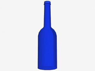 <em>蓝色</em>的玻璃酒瓶SU模型下载_sketchup草图大师SKP模型
