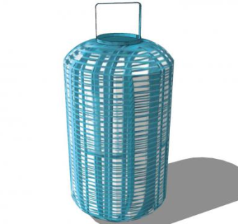 蓝色编织灯笼SU模型下载_sketchup草图大师SKP模型