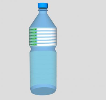 标签矿泉水瓶SU模型下载_sketchup草图大师SKP模型