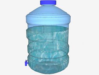 纯净水塑料瓶装<em>水SU模型</em>下载_sketchup草图大师SKP模型