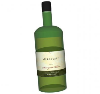 美莉酒庄葡萄酒酒瓶SU模型下载_sketchup草图大师SKP模型