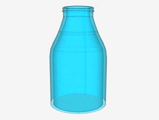 透明玻璃牛奶<em>瓶</em>SU模型下载_sketchup草图大师SKP模型