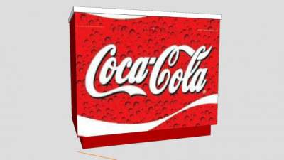 可口可乐冷饮柜SU模型下载_sketchup草图大师SKP模型