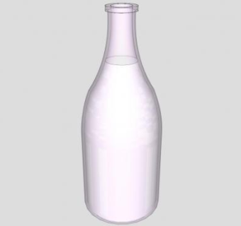 牛奶玻璃瓶SU模型下载_sketchup草图大师SKP模型
