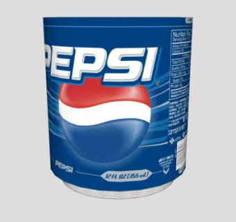 迷你创意百事可乐罐SU模型下载_sketchup草图大师SKP模型
