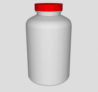 沃尔格林钙乳剂白瓶SU模型下载_sketchup草图大师SKP模型