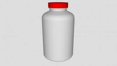 沃尔格林钙乳剂白瓶SU模型下载_sketchup草图大师SKP模型