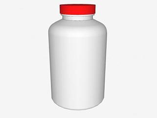沃尔格林钙乳剂白瓶SU模型下载_sketchup草图大师SKP模型