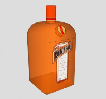 君度水果类利口酒酒水SU模型下载_sketchup草图大师SKP模型
