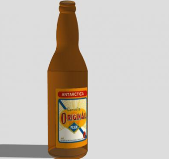 原始标签啤酒瓶SU模型下载_sketchup草图大师SKP模型