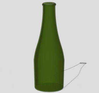绿色的玻璃瓶SU模型下载_sketchup草图大师SKP模型
