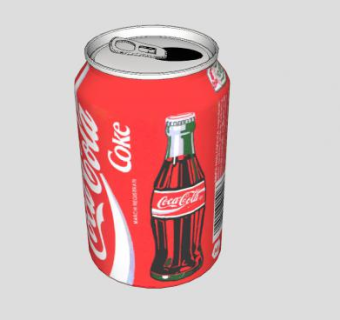 可口可乐易拉罐SU模型下载_sketchup草图大师SKP模型