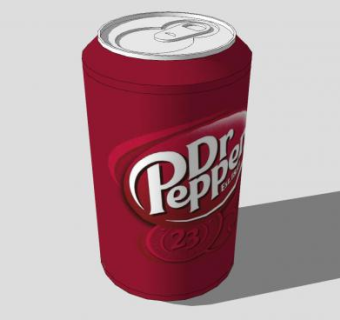 胡椒博士易拉罐SU模型下载_sketchup草图大师SKP模型