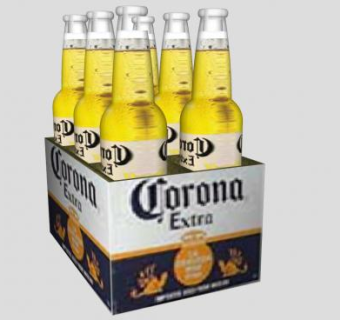 6瓶科罗娜啤酒SU模型下载_sketchup草图大师SKP模型