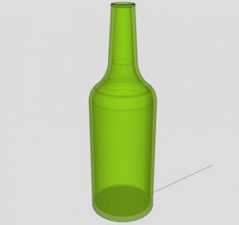 空的啤酒瓶SU模型下载_sketchup草图大师SKP模型