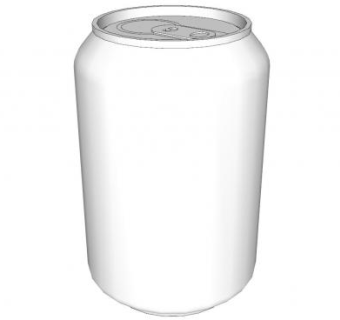 白色密封易拉罐SU模型下载_sketchup草图大师SKP模型