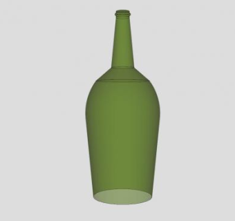 玻璃绿色酒瓶SU模型下载_sketchup草图大师SKP模型