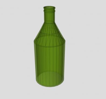 绿色玻璃啤酒瓶SU模型下载_sketchup草图大师SKP模型