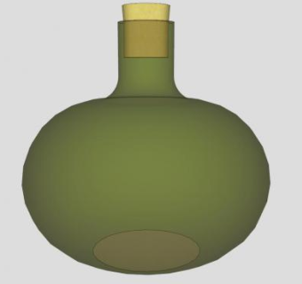 玻璃瓶瓶塞器皿SU模型下载_sketchup草图大师SKP模型