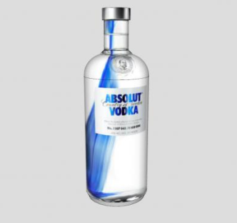 绝对伏特加酒瓶酒水SU模型下载_sketchup草图大师SKP模型